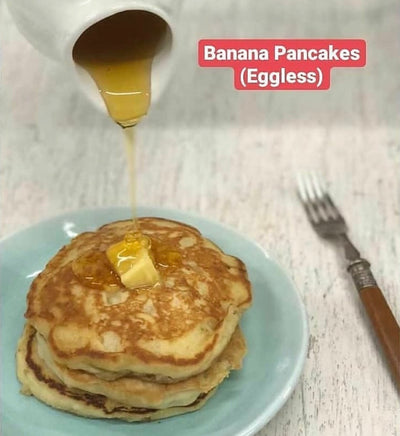 Eggless Banana Pancakes